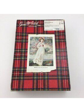 Jean McIntosh Pinkie Girl Needlework Needlepoint Kit #179 18th Century Art Wool